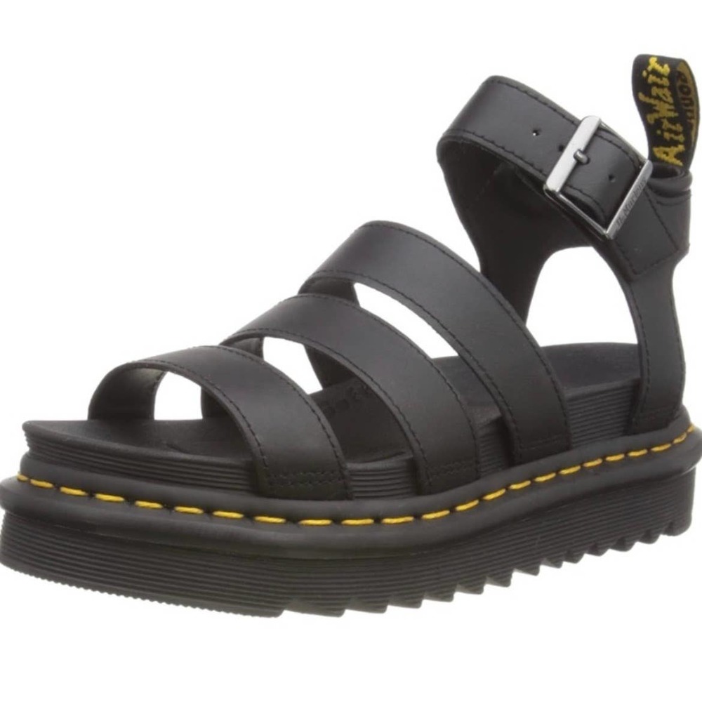 NWOT Dr. Martens Sandals Blaire Leather Strappy Black Air Wair
